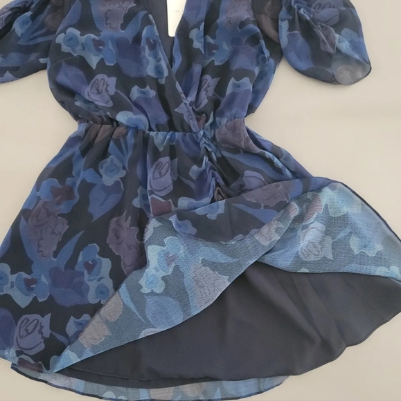 Ted Baker Juleah Floral Ruched Sleeve Detail Mini Dress 1 TB (4 US) $295 - Picture 6 of 13